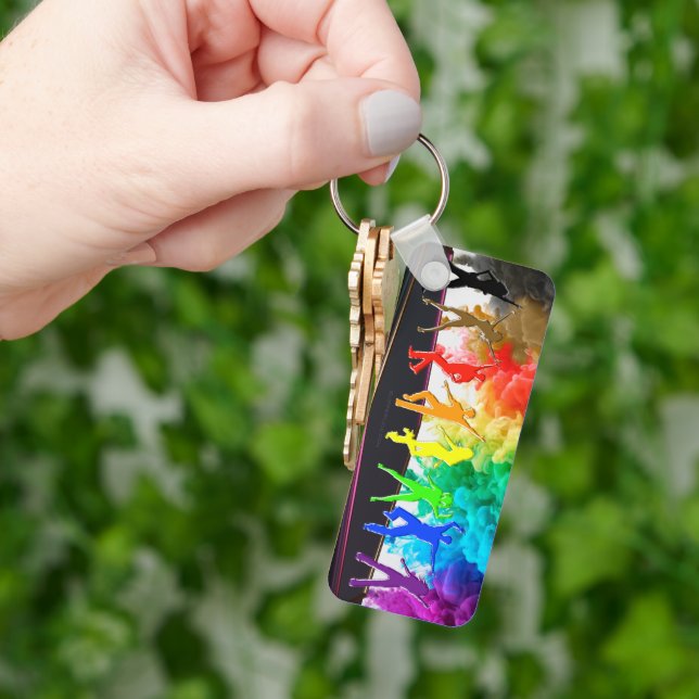 SlipperyJoe's Dancing Pride Shadows gay gifts arti Nyckelring (Hand)