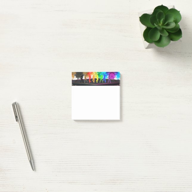 SlipperyJoe's Dancing Pride Shadows gay gifts arti Post-it Block (Kontor)