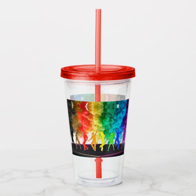 SlipperyJoe's Dancing Pride Shadows gay gifts arti Take Away Mugg (Framsida)