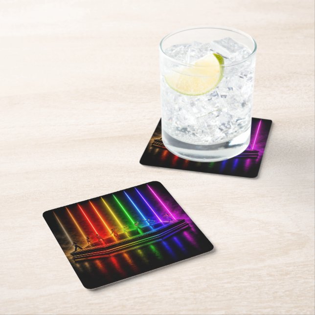 SlipperyJoes danframträdande som firar Pride  Underlägg Papper Kvadrat (Insitu)