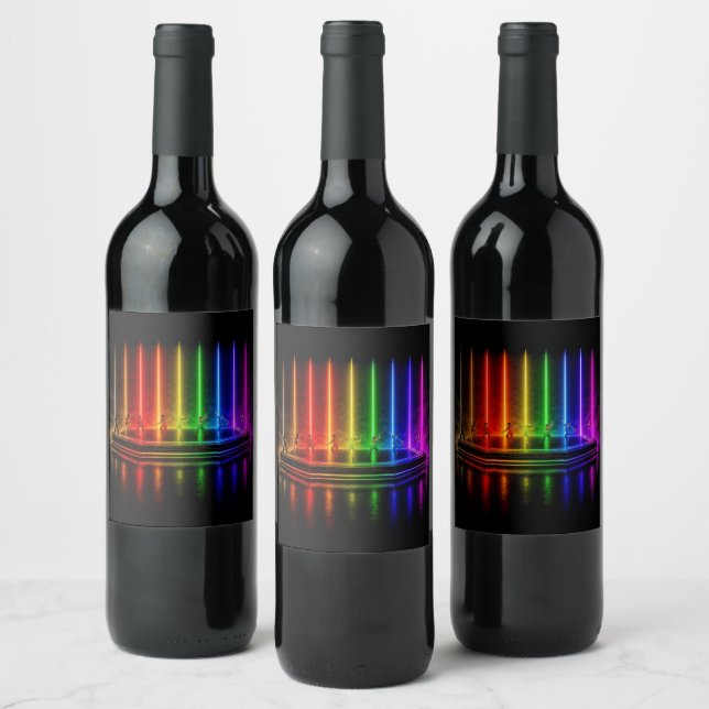 SlipperyJoes dansuppträdande som firar Pride  Vinflaska Etikett (Flaskor)