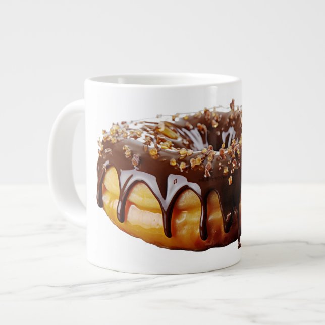 SlipperyJoe's decadent donut covered thick glossy  Jumbo Mugg (Framsida vänster)