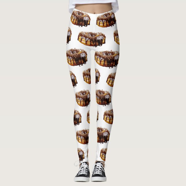 SlipperyJoe's decadent donut covered thick glossy  Leggings (Framsida)