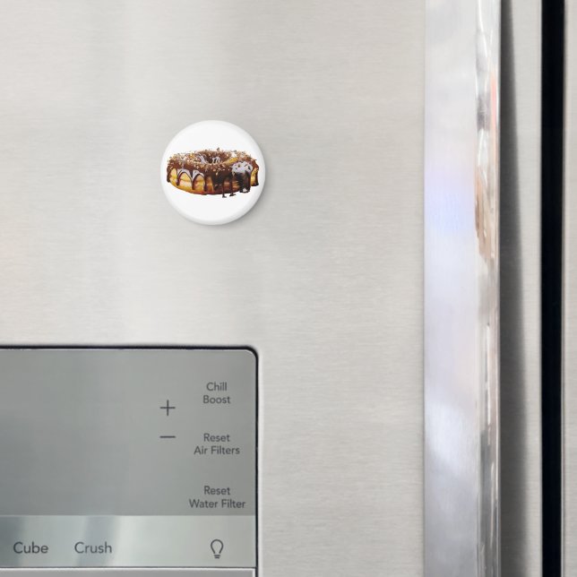 SlipperyJoe's decadent donut covered thick glossy  Magnet (In Situ (Fridge))