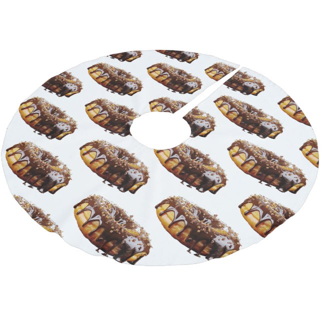 SlipperyJoe's dekadenta donut täckt tjock glansig  Julgransmatta Borstad Polyester (Vinklad)