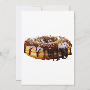 SlipperyJoe's dekadenta donut täckt tjock glansig Julkort