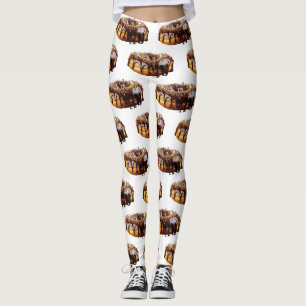 SlipperyJoe's dekadenta donut täckt tjock glansig Leggings