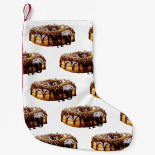 SlipperyJoe's dekadenta donut täckt tjock glansig Liten Julstrumpa