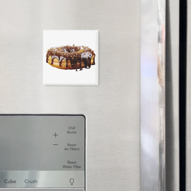 SlipperyJoe's dekadenta donut täckt tjock glansig  Magnet (In Situ (Fridge))