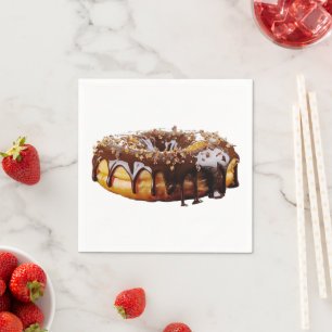 SlipperyJoe's dekadenta donut täckt tjock glansig Pappersservett