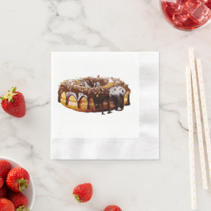 SlipperyJoe's dekadenta donut täckt tjock glansig Pappersservett
