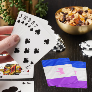 SlipperyJoe's dragkultur stolthet flagga lila ande Casinokort