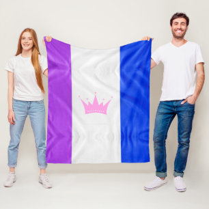 SlipperyJoe's dragkultur stolthet flagga lila ande Fleecefilt