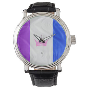 SlipperyJoe's dragkultur stolthetsflagga lila ande Armbandsur
