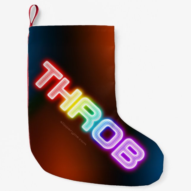 SlipperyJoe's dunkande regnbåg-lik gradient tjock  Liten Julstrumpa (Framsidan)