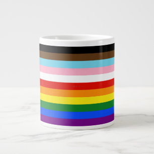 SlipperyJoe's Elva Stripe Pride Flag blandar Phil Jumbo Mugg