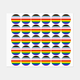 SlipperyJoe's Elva Stripe Pride Flag blandar Phil Klistermärke