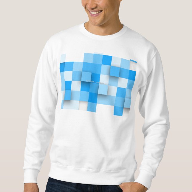 SlipperyJoe's färgar teckningsmosaik, modern, tred Lång Ärmad Tröja (Framsida)