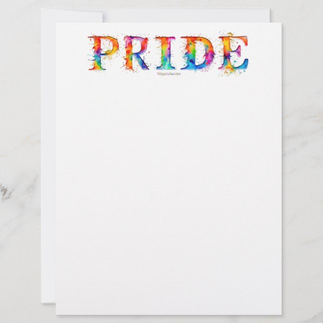 SlipperyJoes färgglada kreativa Pride-tema text- Brevhuvud (Framsida)