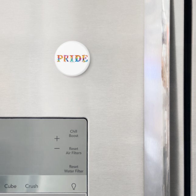 SlipperyJoes färgglada kreativa Pride-tema text- Magnet (In Situ (Fridge))