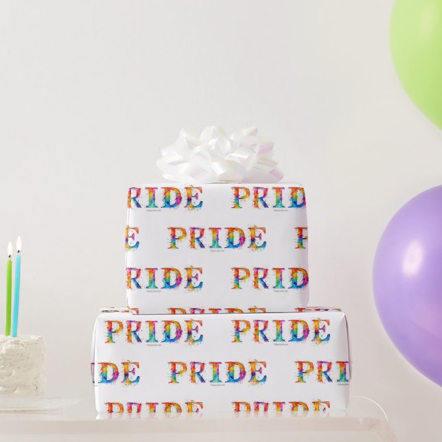 SlipperyJoes färgglada kreativa Pride-tema text- Presentpapper (Festgåvor)