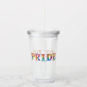 SlipperyJoes färgglada kreativa Pride-tema text- Take Away Mugg