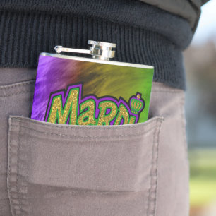 SlipperyJoe's festiva Mardi Gras-tema krona reinf Fickplunta