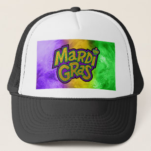 SlipperyJoe's festiva Mardi Gras-tema krona reinf Keps