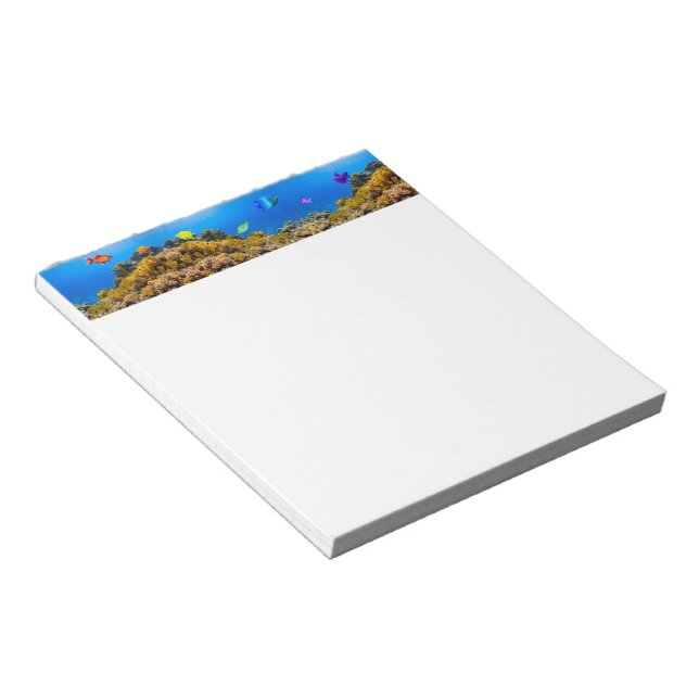 SlipperyJoe's Fish Pride tropical grönt blue purpl Anteckningsblock (Vinklad)