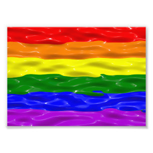 SlipperyJoe's flytande glans stolthetsflagga röd o Fototryck