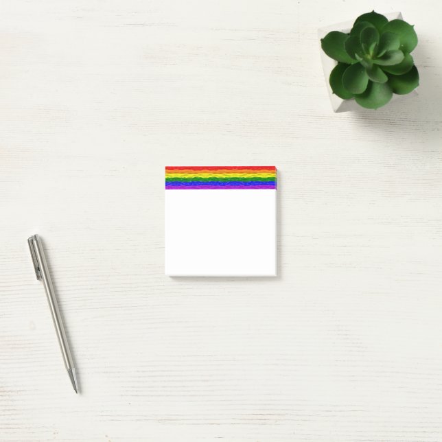 SlipperyJoe's flytande glans stolthetsflagga röd o Post-it Block (Kontor)