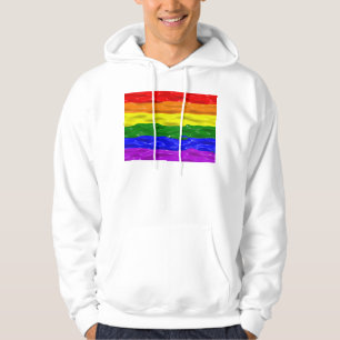 SlipperyJoe's flytande glans stolthetsflaggans röd Hoodie