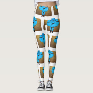 SlipperyJoes gaymuskelbjörn bär tecknad i ledet Leggings