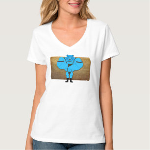 SlipperyJoes gaymuskelbjörn bär tecknad i ledet T Shirt