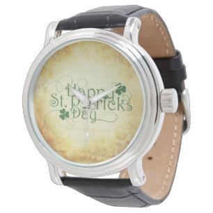 SlipperyJoe's Glad St. Patrick's Day semester Iris Armbandsur