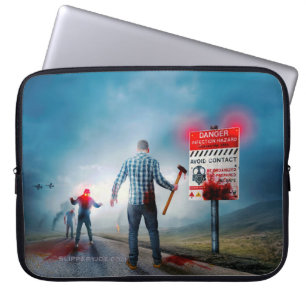 SlipperyJoes glada Halloween lysande ögon zombies Laptop Fodral