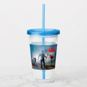 SlipperyJoe's glada Halloween lysande ögon zombies Take Away Mugg