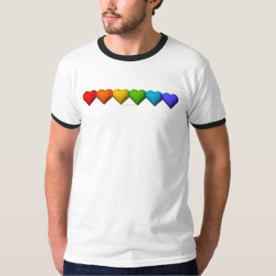 SlipperyJoes glansiga 3D hjärtformade glyfer skapa T Shirt