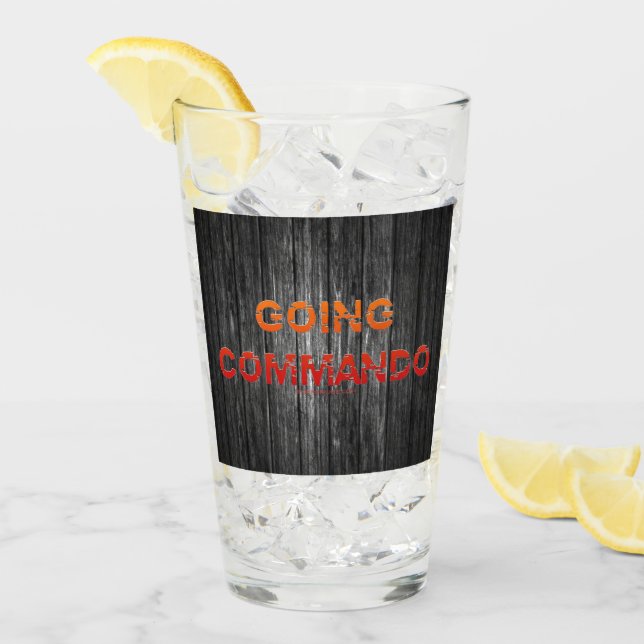 SlipperyJoe's Going Commando fet red orange lette Glaskopp (Framsida Ice)