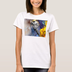 SlipperyJoes gråskaliga muskulösa manliga kroppsby T Shirt