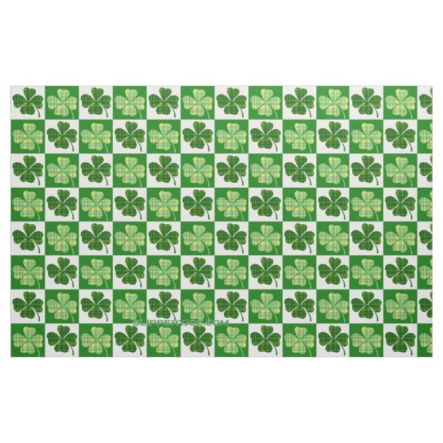 SlipperyJoe's green four-leaf clovers Saint Patric Tyg (Yard)
