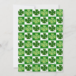 SlipperyJoes gröna fyrklöver Saint Patric Julkort