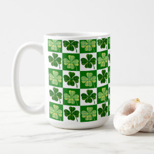 SlipperyJoe's gröna fyrklöver Saint Patric Kaffemugg