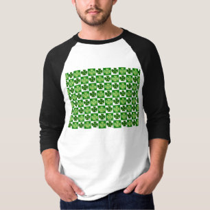 SlipperyJoe's grönt med fyra löv-klöver Saint Patr T Shirt