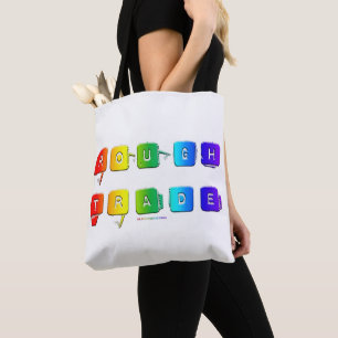 SlipperyJoes grova queerpop-typografi slangar Tygkasse