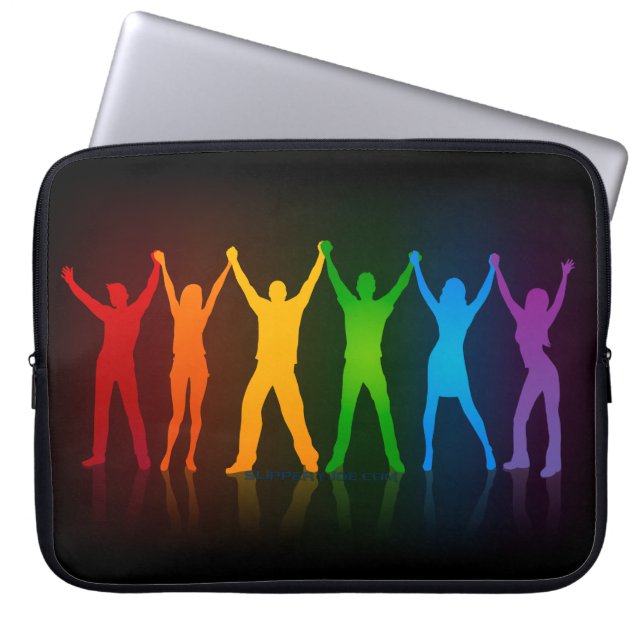 SlipperyJoes grupp människor som håller i händer f Laptop Fodral (Framsidan)