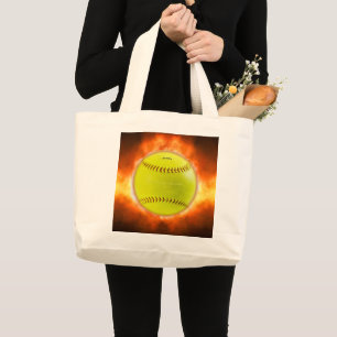 SlipperyJoes gula softboll eldboll flammor rasp Jumbo Tygkasse