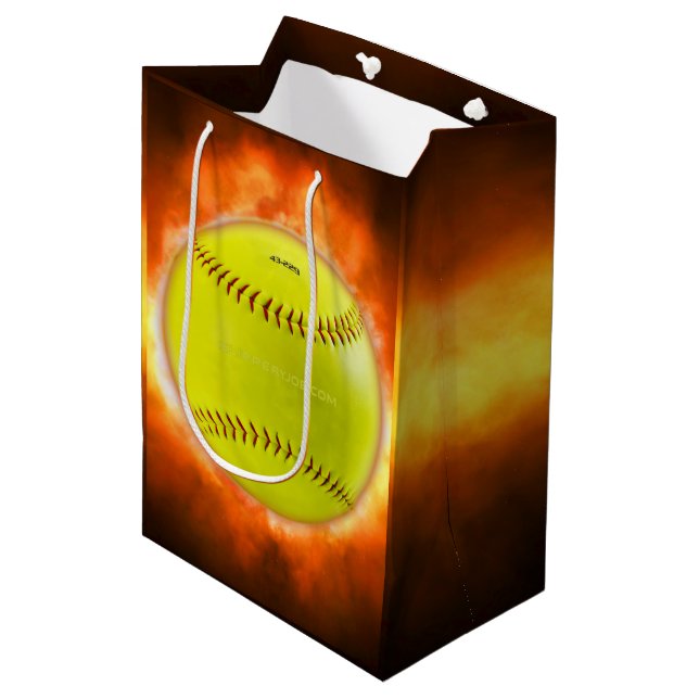 SlipperyJoe's gult softball brandball flames rasp (Framsidan Vinklad)