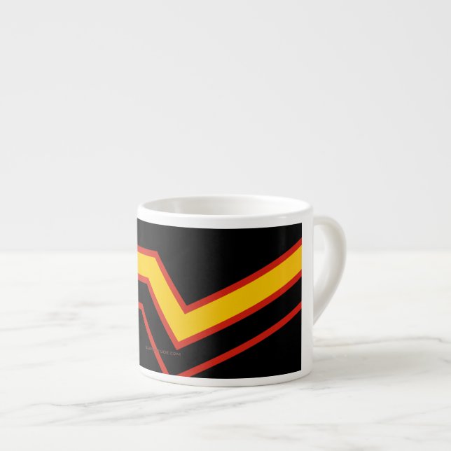 SlipperyJoe's gummi regnbågsflagga pilar chevroner Espressomugg (Framsida höger)