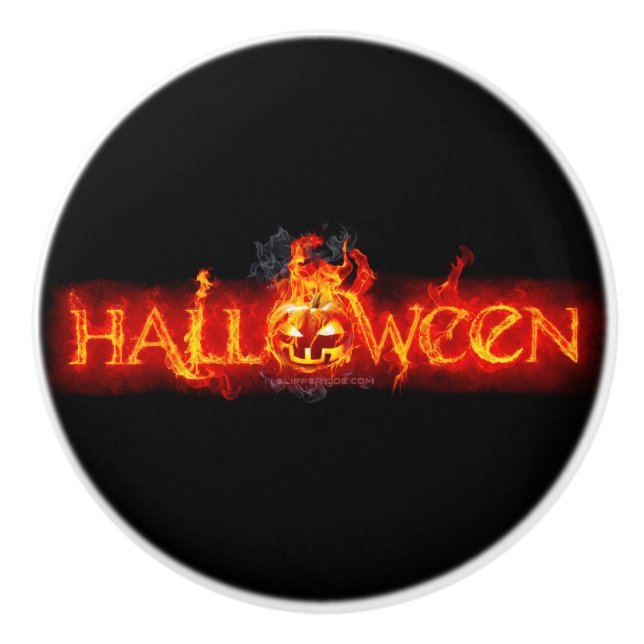 SlipperyJoe's Halloween massiva brinnande bokstäve Knopp (Framsidan)
